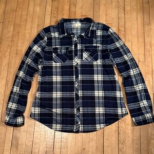 Passport Blue and White Checkered Button Down Shirt